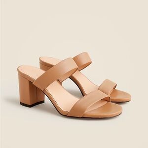 J. Crew tan block heel Lucie sandals